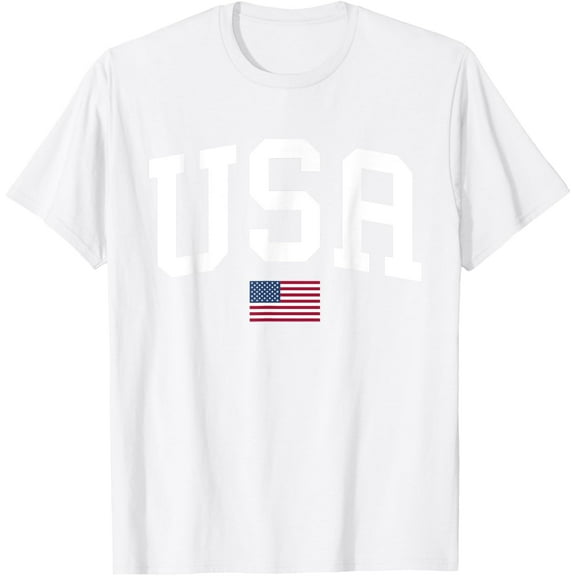 USA T Shirt Women Men Kids Patriotic American Flag July 4th T-Shirt