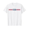 thumbnail image 1 of USA T Shirt Women Men Patriotic American White 4th of July T-Shirt, 1 of 5