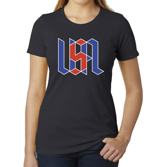 USA T-shirts, Women's 4th of July Shirts, Red White and Blue Patriotic Shirts - Charcoal MH200WPATRIOT S12 2XL