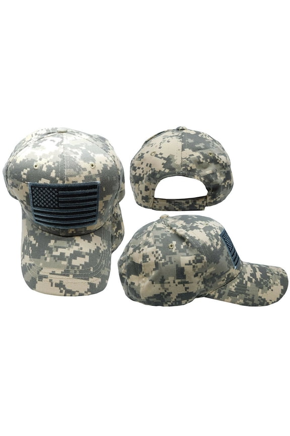 USA TACTICAL SUBDUED Patch ACU Digital Camouflage Embroidered Hat Cap (COTTON)