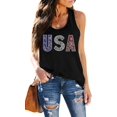 thumbnail image 1 of USA Tank Tops Women: Flag Sequin Tank Patriotic Shirts 4th of July Sleeveless T Shirt Summer Casual Bling Tops, 1 of 6