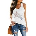 thumbnail image 1 of USA Tank Tops Women: Flag Sequin Tank Patriotic Shirts 4th of July Sleeveless T Shirt Summer Casual Bling Tops, 1 of 6