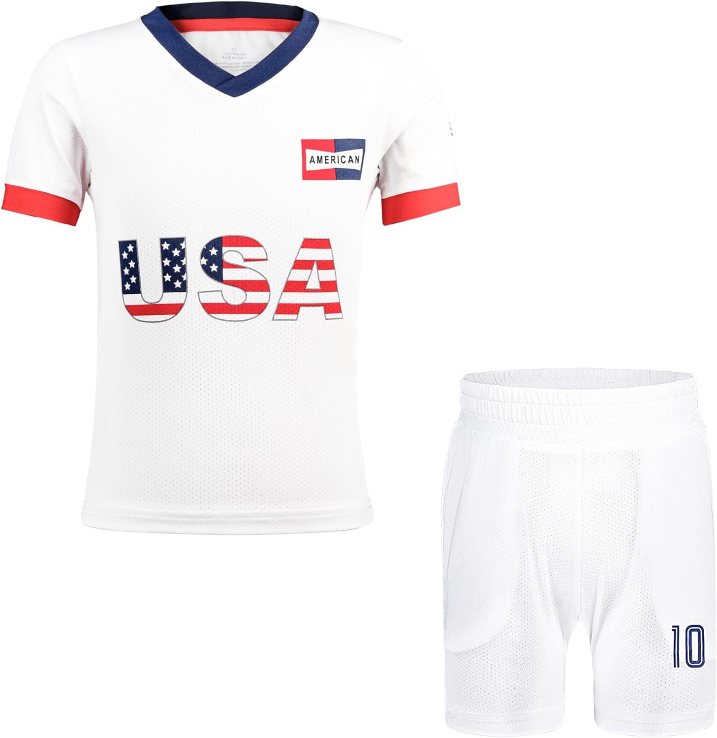 USA Team Kids Soccer Jersey for Boys & Girls Football Uniforms