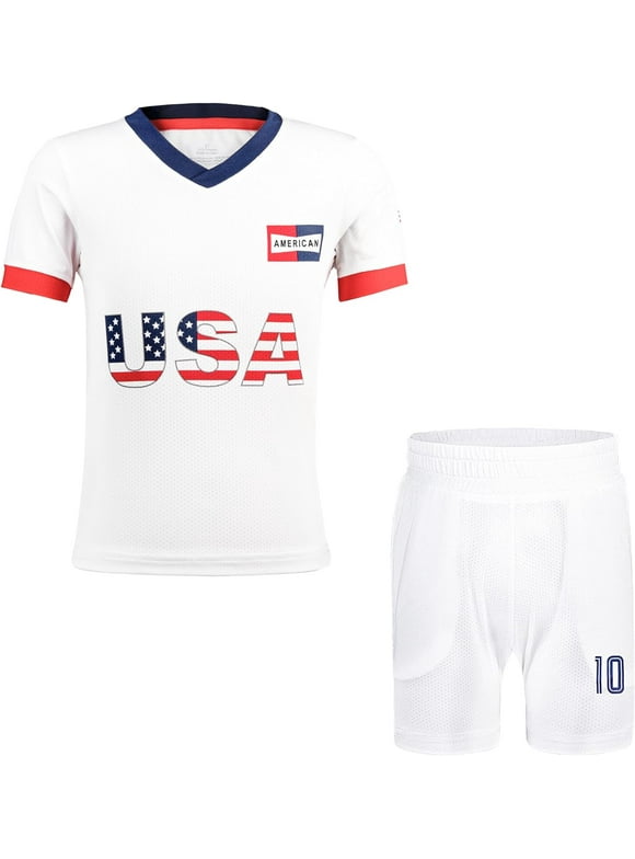 USA Team Kids Soccer Jersey for Boys & Girls Football Uniforms Personalized Kit 8Y