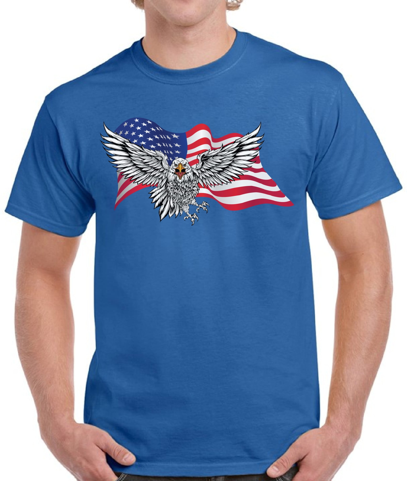 USA Tee for Men - Graphic Tshirts - American Flag Patriotic 4th of July ...