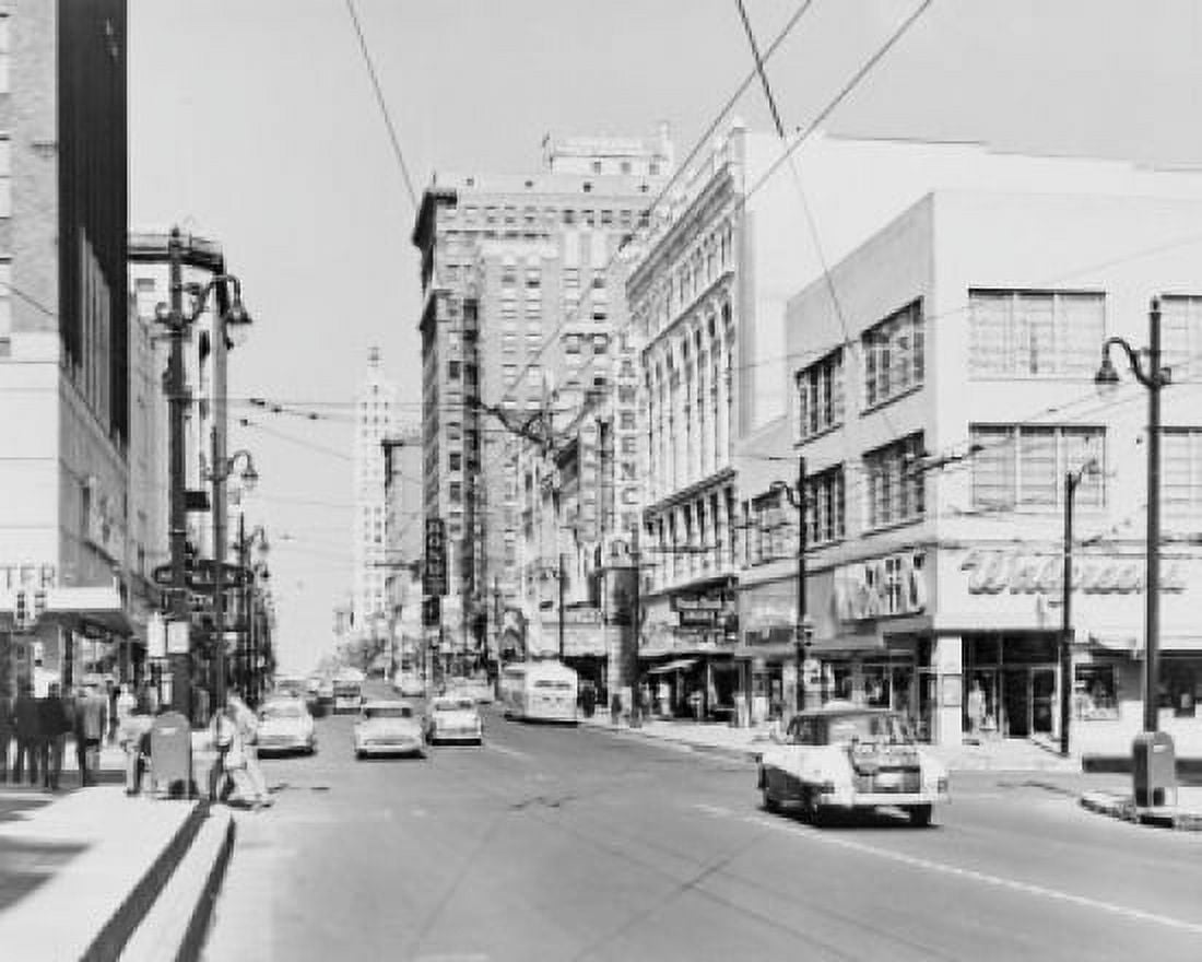 USA Tennessee Memphis Main Street Principal shopping and business district Canvas Art - (24 x 36)