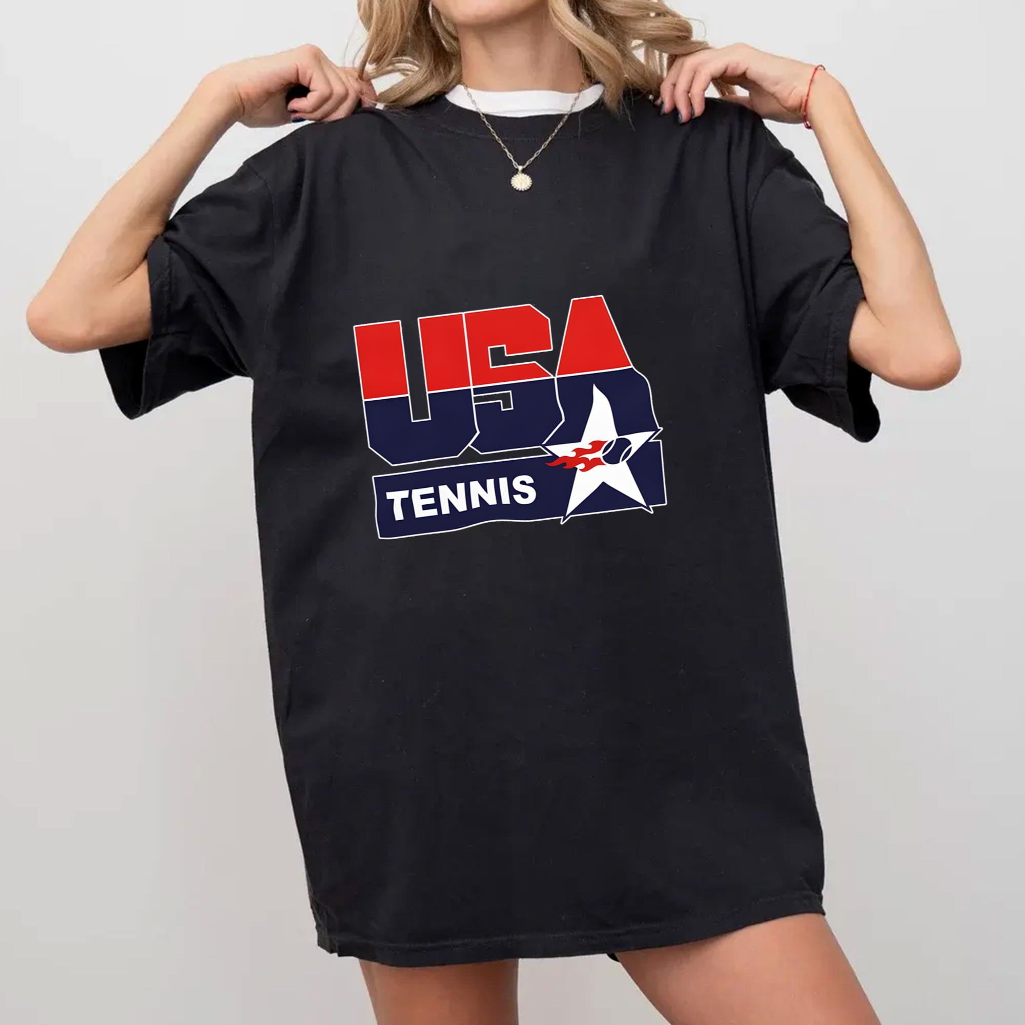 USA Tennis Olympics 2024 Paris Men's Women's Premium Blend Jersey T