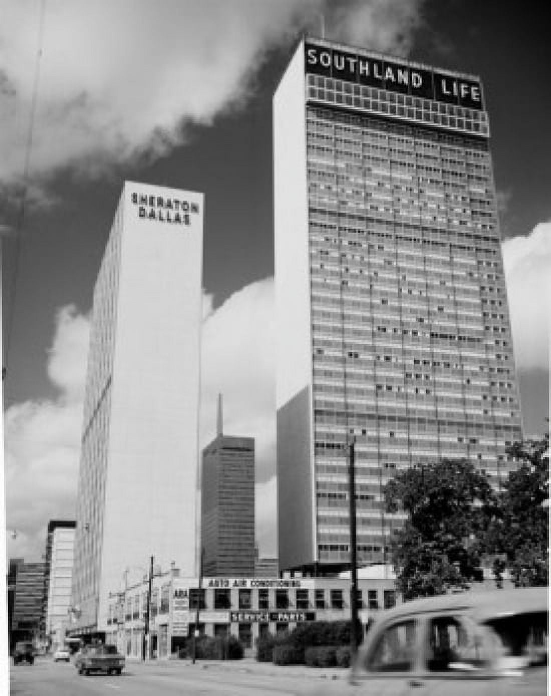 USA Texas Dallas Office buildings in downtown Canvas Art - (24 x 36)