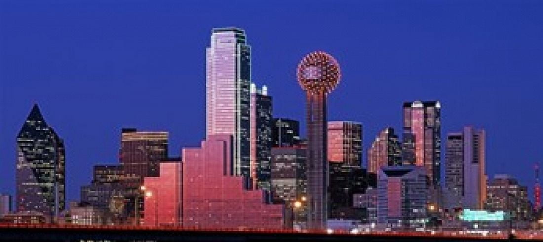 USA Texas Dallas Panoramic view of an urban skyline at night Canvas Art - Panoramic Images (15 x 6)