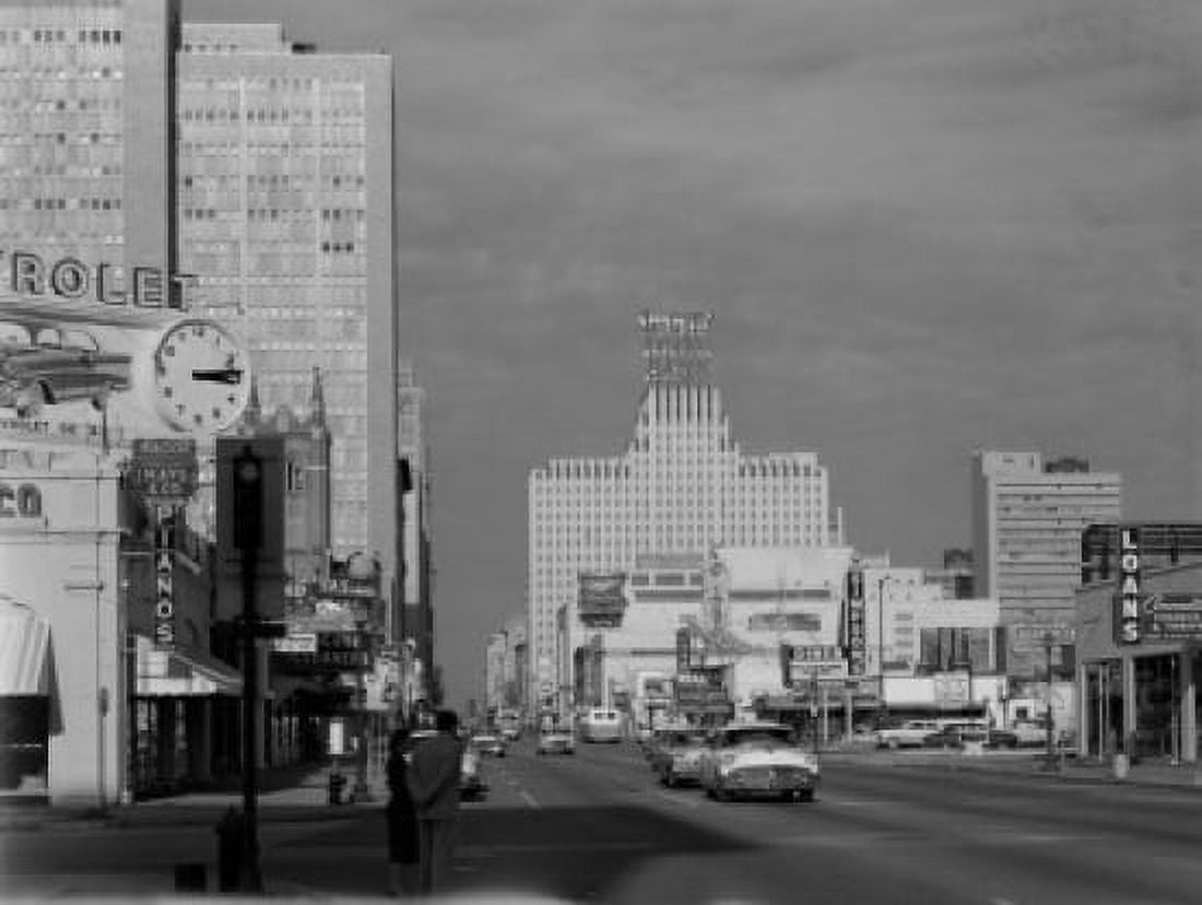 USA Texas Houston Street scene Canvas Art - (24 x 36)