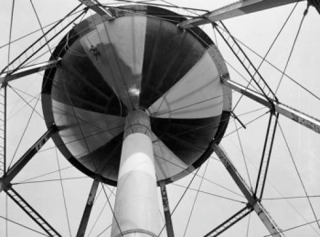 USA Texas Rio Grande Valley View from beneath of water tower being painted Canvas Art - (24 x 36)
