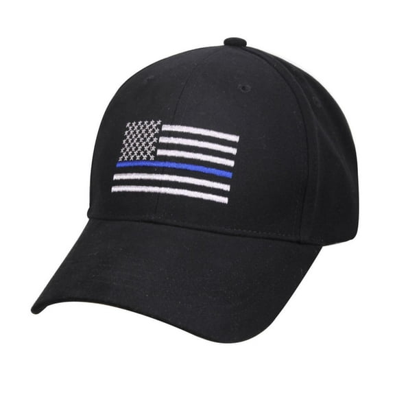 USA Thin Blue Line Flag Low Profile Baseball Hat USA Flag Cap