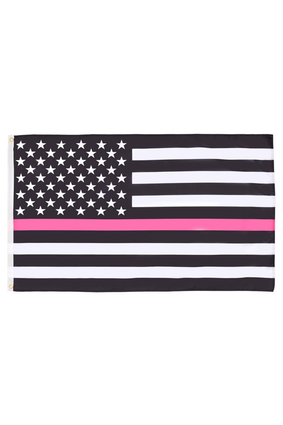 USA Thin Pink Line Flag 3x5 ft 100D Polyester 2 Grommets 150x90 cm