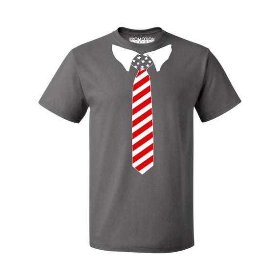 USA Tie Tuxedo 4th of July Wedding Party Ceremony Men's T-shirt, 2XL, Charcoal