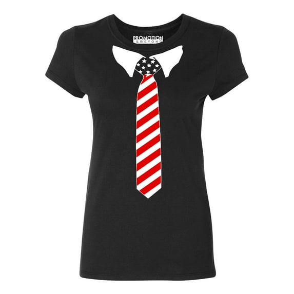 USA Tie Tuxedo 4th of July Wedding Party Ceremony Women's T-shirt, 3XL, Black