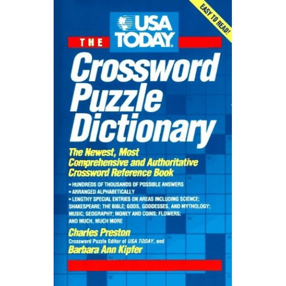 Pre-Owned USA Today Crossword Puzzle Dictionary : The Newest Most Authoritative Reference Book (Paperback)