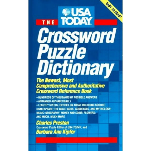 Pre-Owned USA Today Crossword Puzzle Dictionary : The Newest Most Authoritative Reference Book (Paperback)