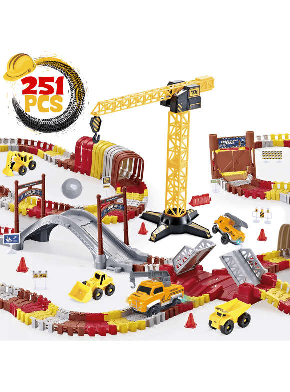 USA Toyz 251pk Multi-color Child Construction Toys Track Car Set