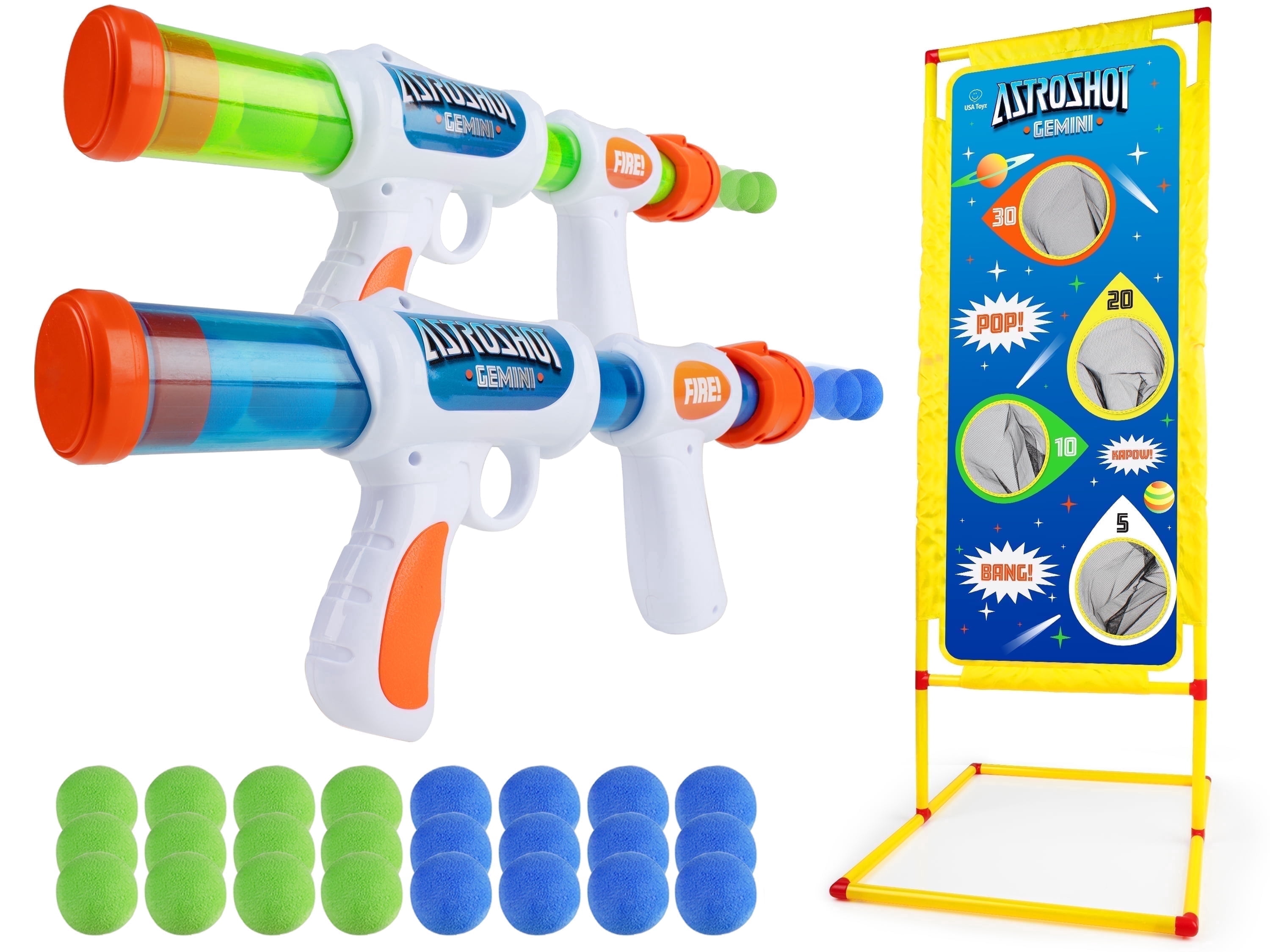 USA Toyz Astroshot Gemini Ball Popper Air Blasters Toy, 2 Pk