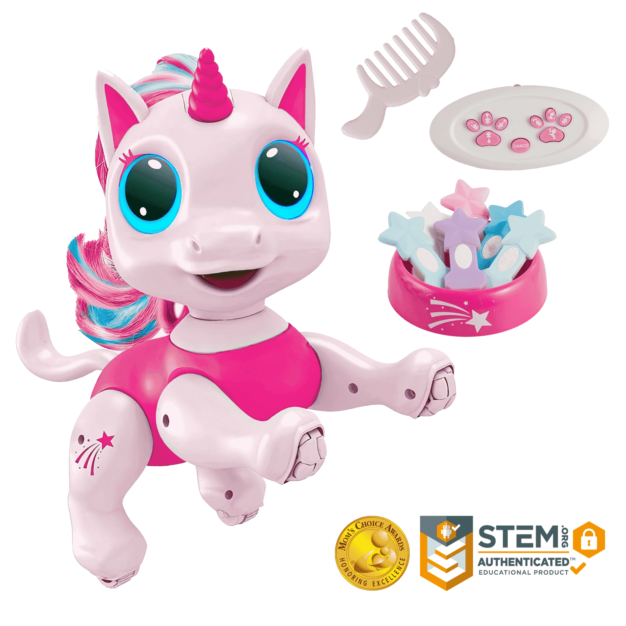 Walmart Deal of Walmart Black Friday Deals 2025 - USA Toyz Robo Pets Unicorn Pink Remote Control Interactive STEM Toy for Kids 3+
