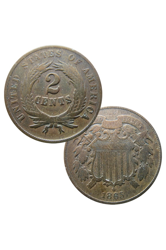 USA Two Cent Piece Coin - Civil War Era Circulated Condition Mixed Dates