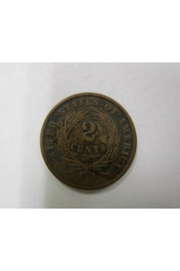 USA Two Cent Piece Coin Civil War Era Circulated Very Good Condition Random Date