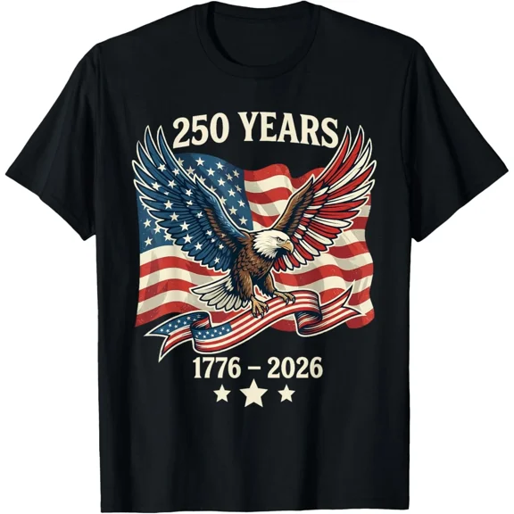 USA Two Hundred Fifty Years Anniversary American History Top Unisex T-Shirt, S-5XL