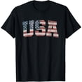 thumbnail image 1 of USA US Flag Patriotic 4th of July America T-Shirt, 1 of 4