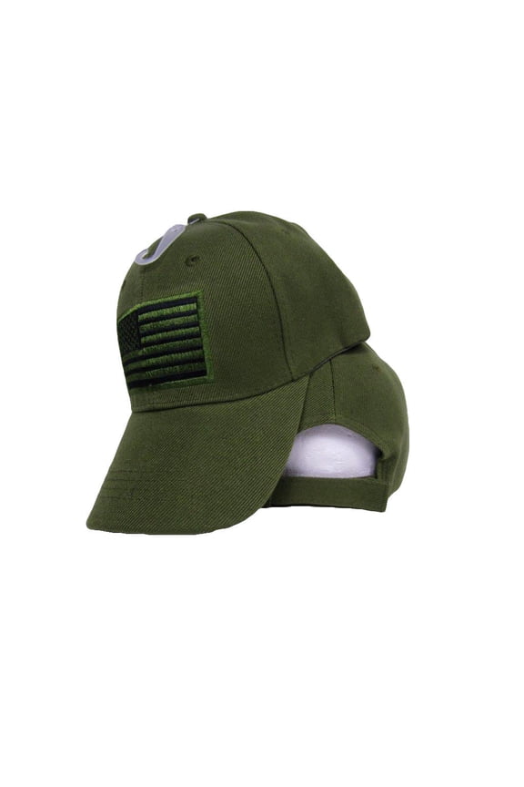 USA US U.S. America American Flag Green Patch Olive Baseball Cap CAP610A Hat
