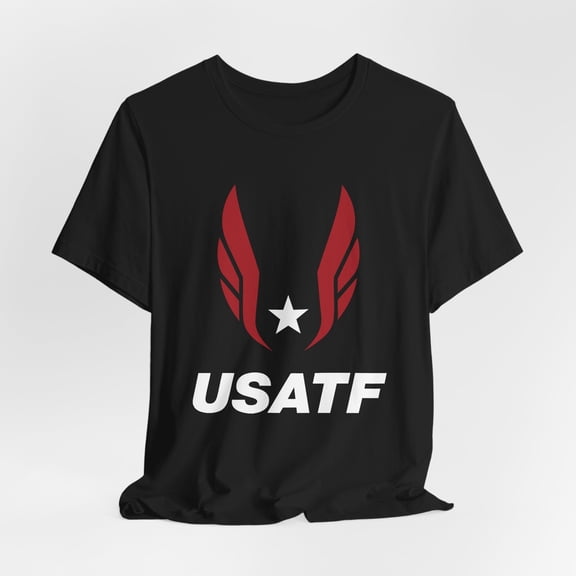 USA USATF Track & Field Logo Unisex T-Shirt Black Navy S-5XL