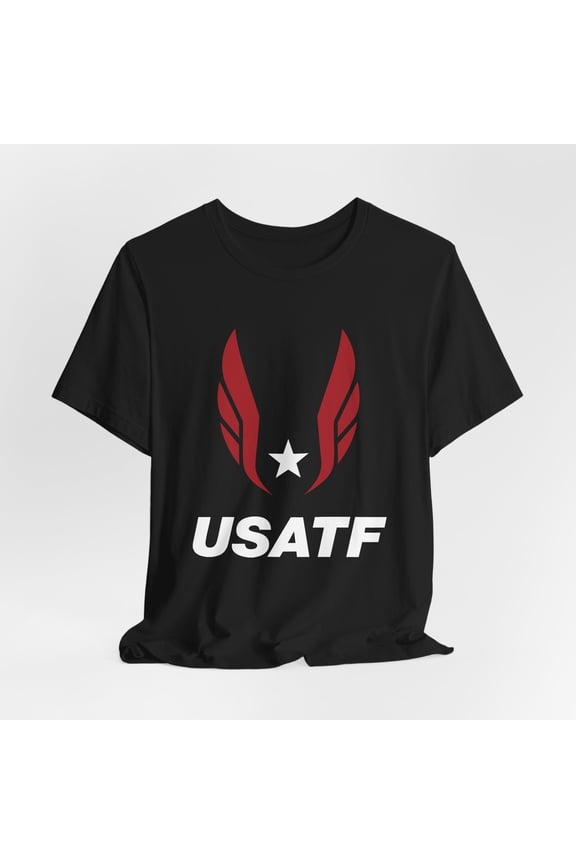 USA USATF Track & Field Logo Unisex T-Shirt Black Navy S-5XL