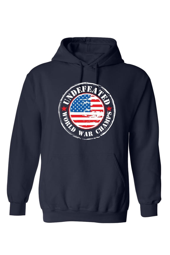 USA Undefeated World War Champs Sarcastic Novelty Gift Idea Adult Humor Funny Men's Hoodies