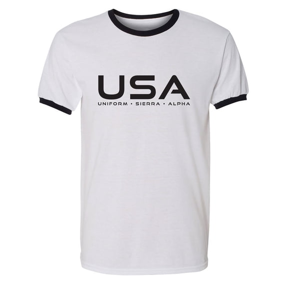 USA Uniform Sierra Alpha Adult Short Sleeve Ringer T-shirt