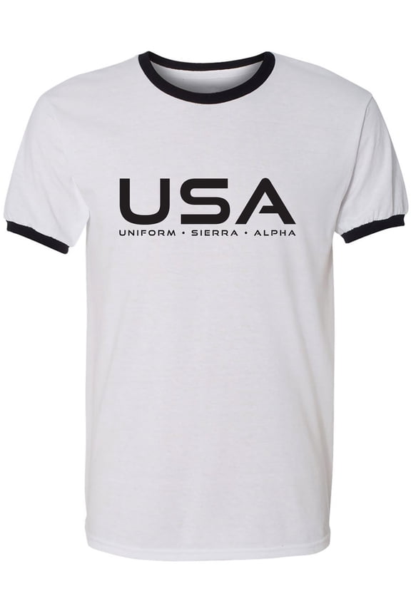 USA Uniform Sierra Alpha Adult Short Sleeve Ringer T-shirt