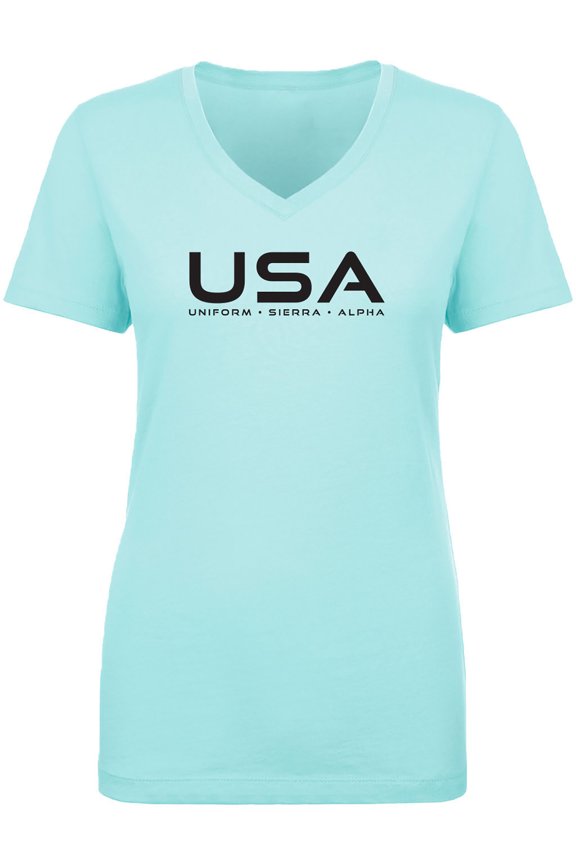 USA Uniform Sierra Alpha Womens V-Neck T-Shirt