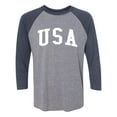 thumbnail image 1 of USA Unisex 3/4 Sleeve Baseball Raglan Tee, 1 of 2