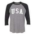 thumbnail image 1 of USA Unisex 3/4 Sleeve Baseball Raglan Tee, 1 of 2