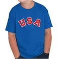 thumbnail image 1 of USA United States Patriotic 4th July Crewneck T Shirts Boy Girl Teen Brisco Brands L, 1 of 6