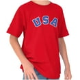 thumbnail image 1 of USA United States Patriotic 4th July Crewneck T Shirts Boy Girl Teen Brisco Brands S, 1 of 6