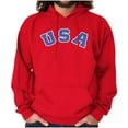 thumbnail image 1 of USA United States Patriotic 4th July Hoodie Sweatshirt Women Men Brisco Brands M, 1 of 6