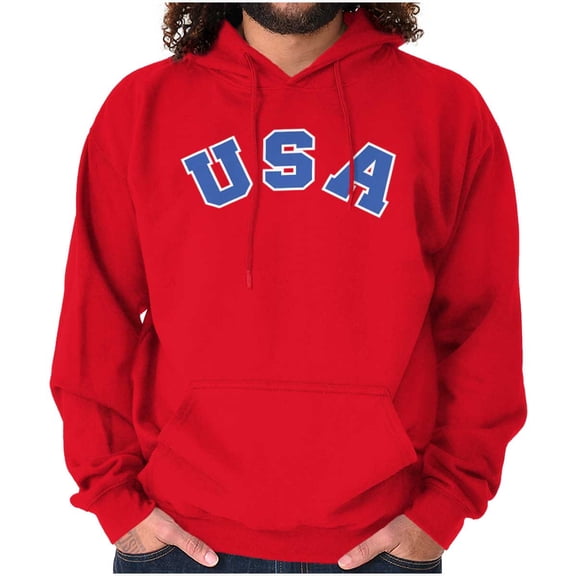 USA United States Patriotic 4th July Hoodie Sweatshirt Women Men Brisco Brands M