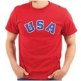 thumbnail image 1 of USA United States Patriotic 4th July Men's Graphic T Shirt Tees Brisco Brands X, 1 of 6