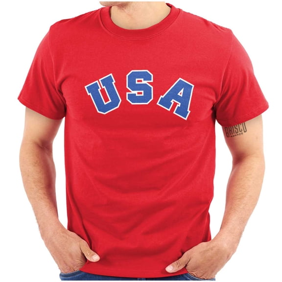 USA United States Patriotic 4th July Men's Graphic T Shirt Tees Brisco Brands X