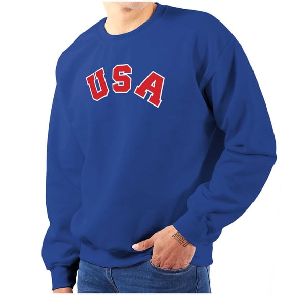 USA United States Patriotic 4th July Sweatshirt for Men or Women Brisco Brands L