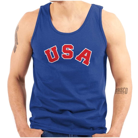 USA United States Patriotic 4th July Tank Top T Shirts Men Women Brisco Brands X