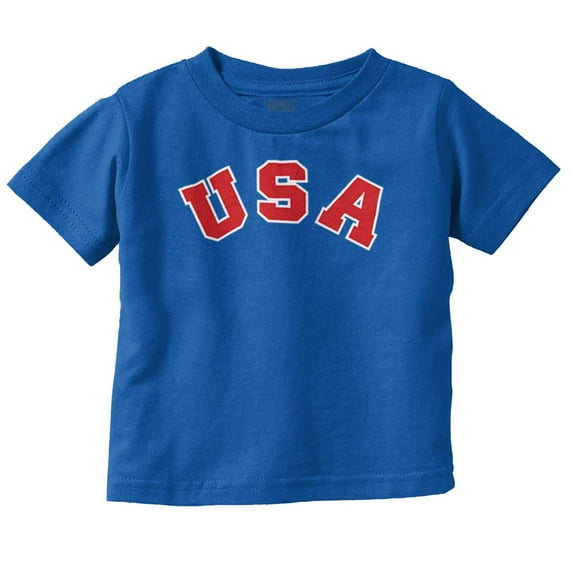USA United States Patriotic 4th July Toddler Boy Girl T Shirt Infant Toddler Brisco Brands 2T