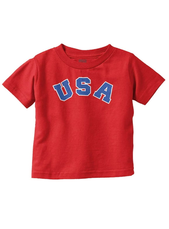 USA United States Patriotic 4th July Toddler Boy Girl T Shirt Infant Toddler Brisco Brands 4T