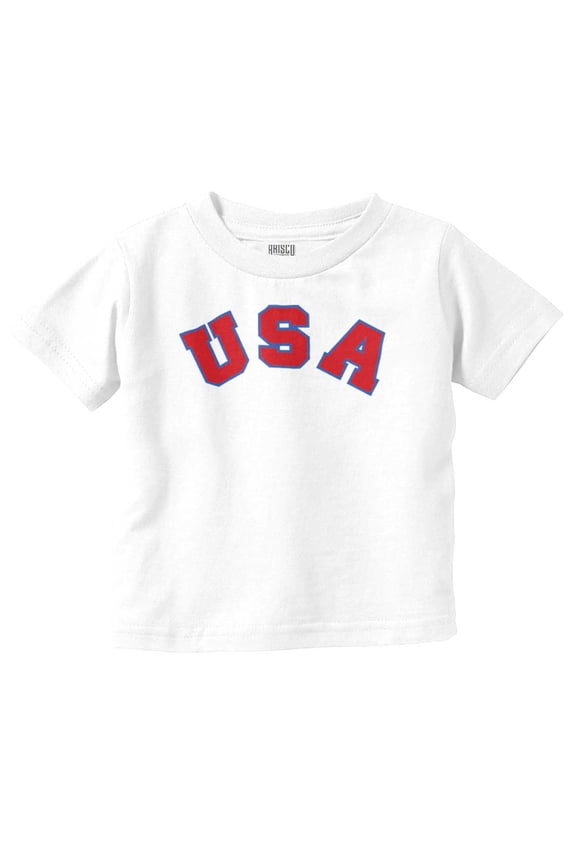USA United States Patriotic 4th July Toddler Boy Girl T Shirt Infant Toddler Brisco Brands 4T