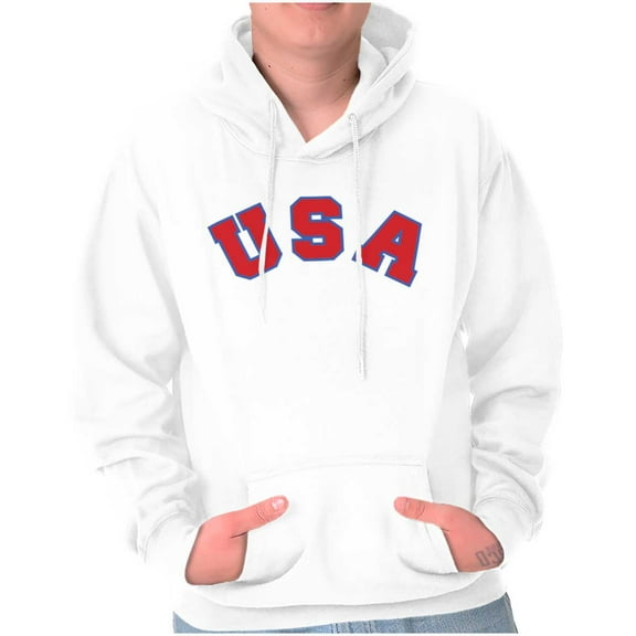 USA United States Patriotic 4th July Unisex Plus Fleece Graphic Hoodie Brisco Brands 3X