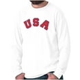 thumbnail image 1 of USA United States Patriotic 4th July Plus Size Long Sleeve Graphic Tee Shirt Brisco Brands 3X, 1 of 6